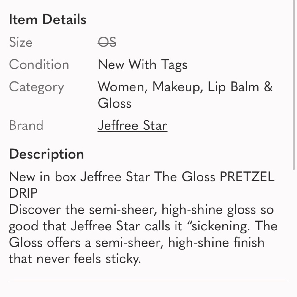 Jeffree Star Pretzel Drip lip gloss - Picture 8 of 8